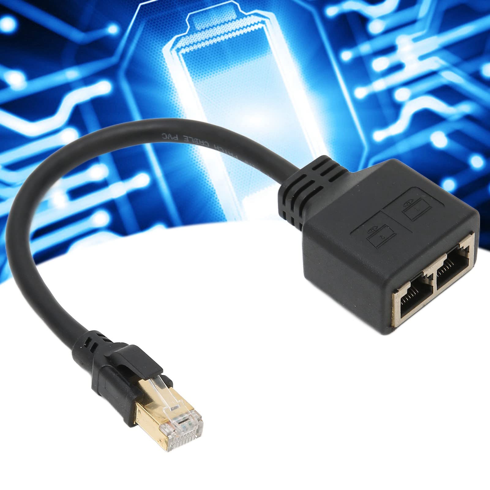 Splitter Ethernet RJ45 1 A 2 Porte, Adattatore Cavo CAT7, Da Maschio A Due Femmine, Con Schermatura EMI, Per Condividere Una Porta Di Rete (un Dispositivo Alla Volta)