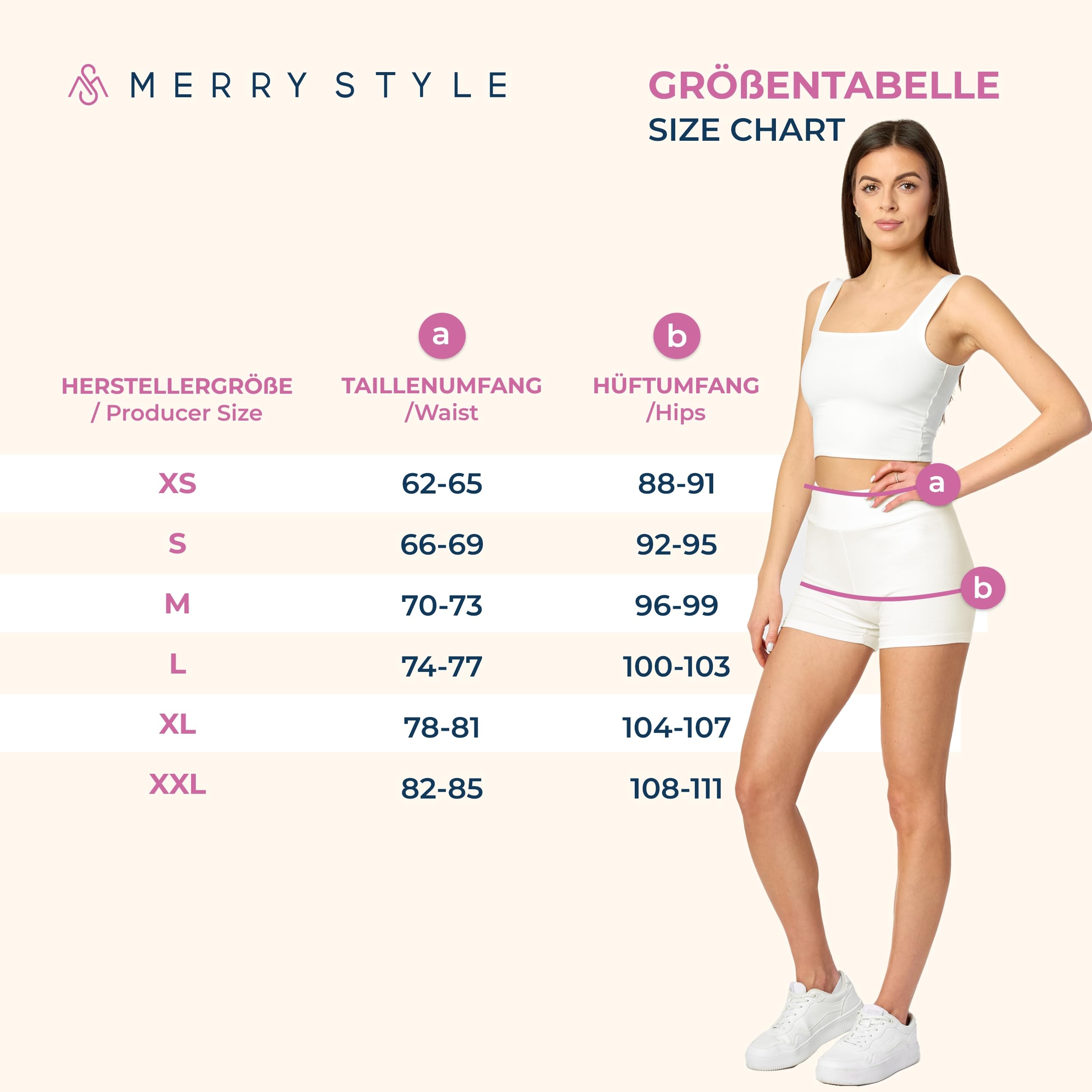 Merry Style Krótkie Legginsy Damskie z Bawełny MS10-359