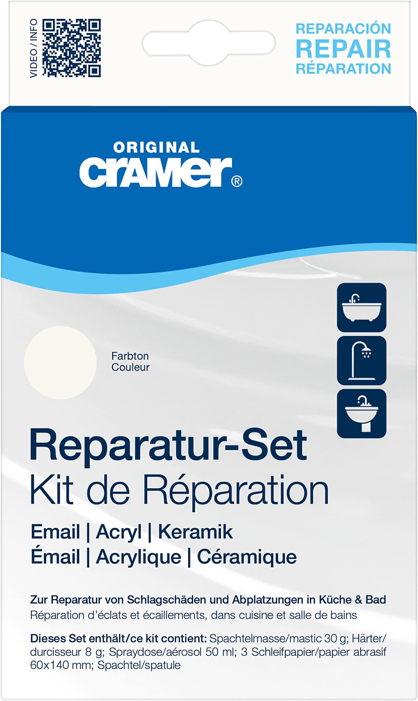 Cramer S203AMZ Ceramic / Enamel Repair Kit for Baths, Sinks and Counter
