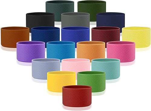 Miniatura 5 de Vmini Funda para vasobotella, compatible con Stanley, Hydro Flask y más botellas de agua, funda de silicona inferior antideslizante con textura de