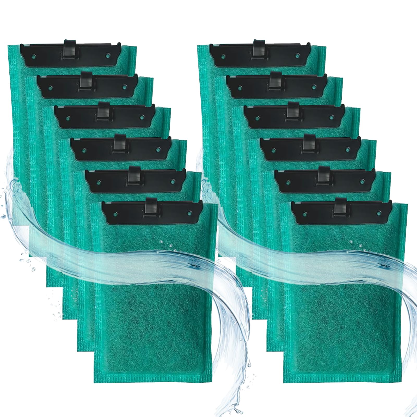 ROSYLEVE Pack of 12 Aquarium Filter Cartridges for Tetra EasyCrystal Filter 250 and EasyCrystal FilterBox 300, Filter Pads for Tetra EasyCrystal, Replacement Filter Pads with Activated Carbon and