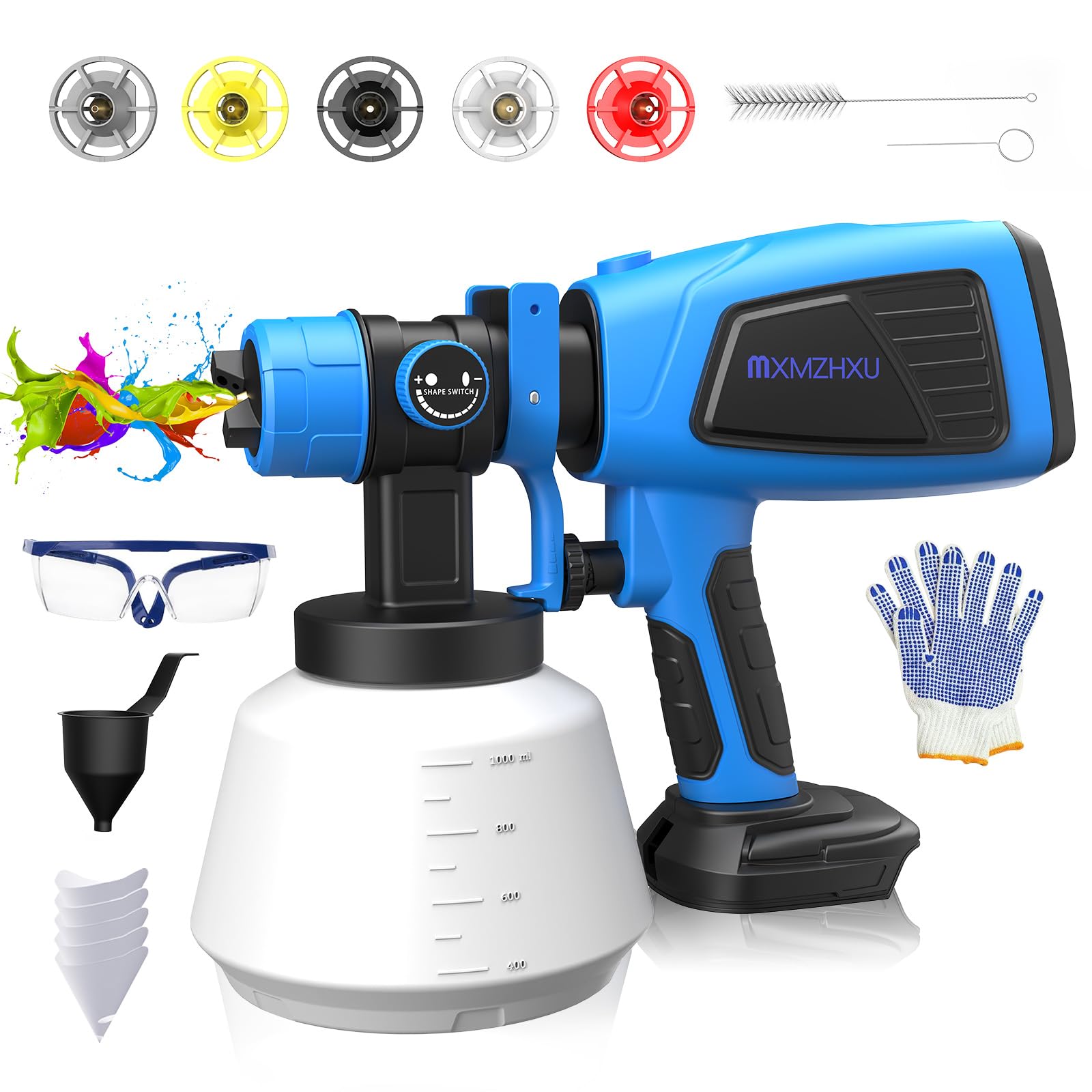 MXMZHXU Cordless Paint Sprayer for Dewalt 20V MAX Battery, HVLP