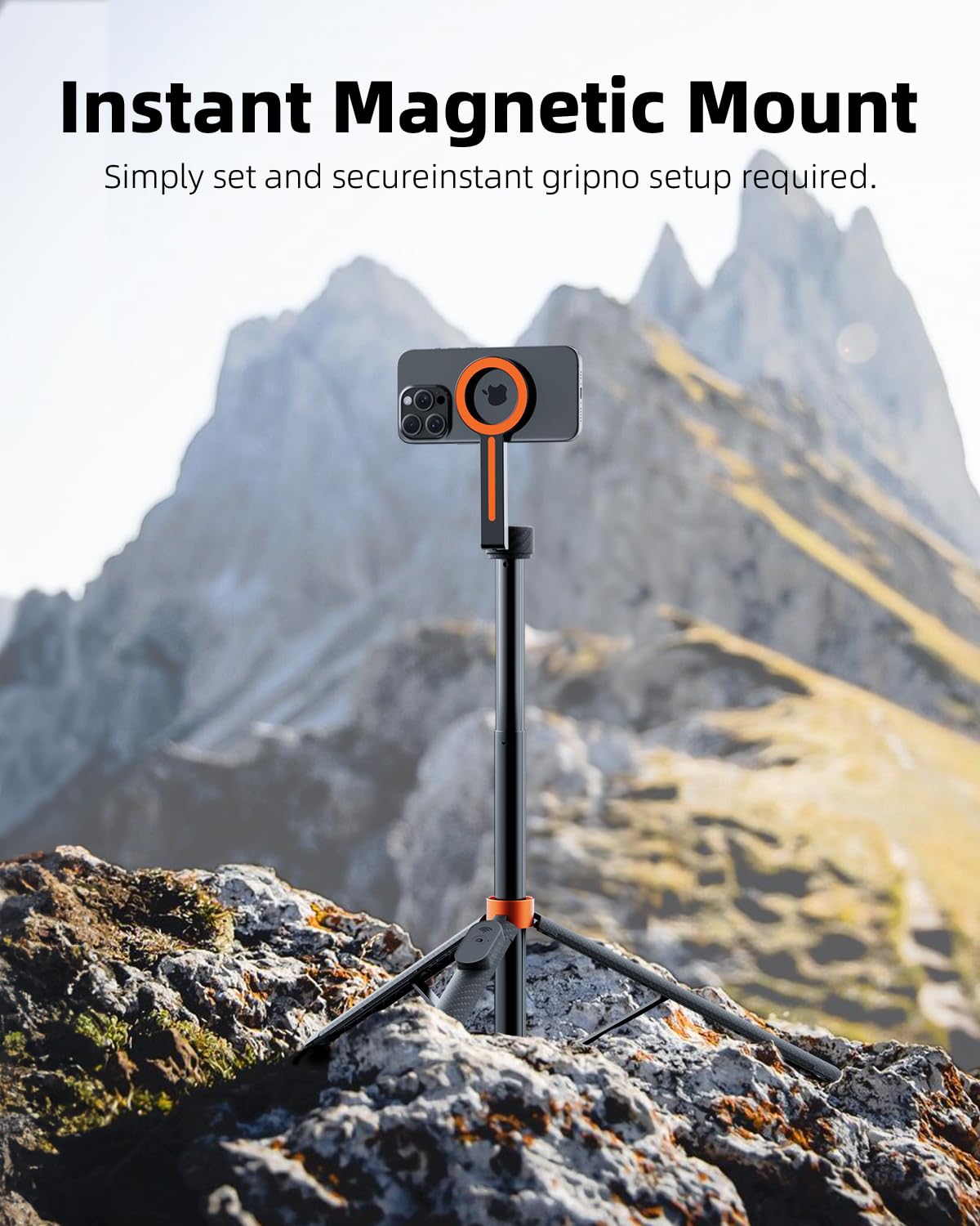 TODI Treppiede magnetico da 65 pollici per iPhone con telecomando, selfie stick per iPhone Magsafe, treppiede per telefono cellulare per registrazione, treppiede da viaggio compatibile con serie 16/15
