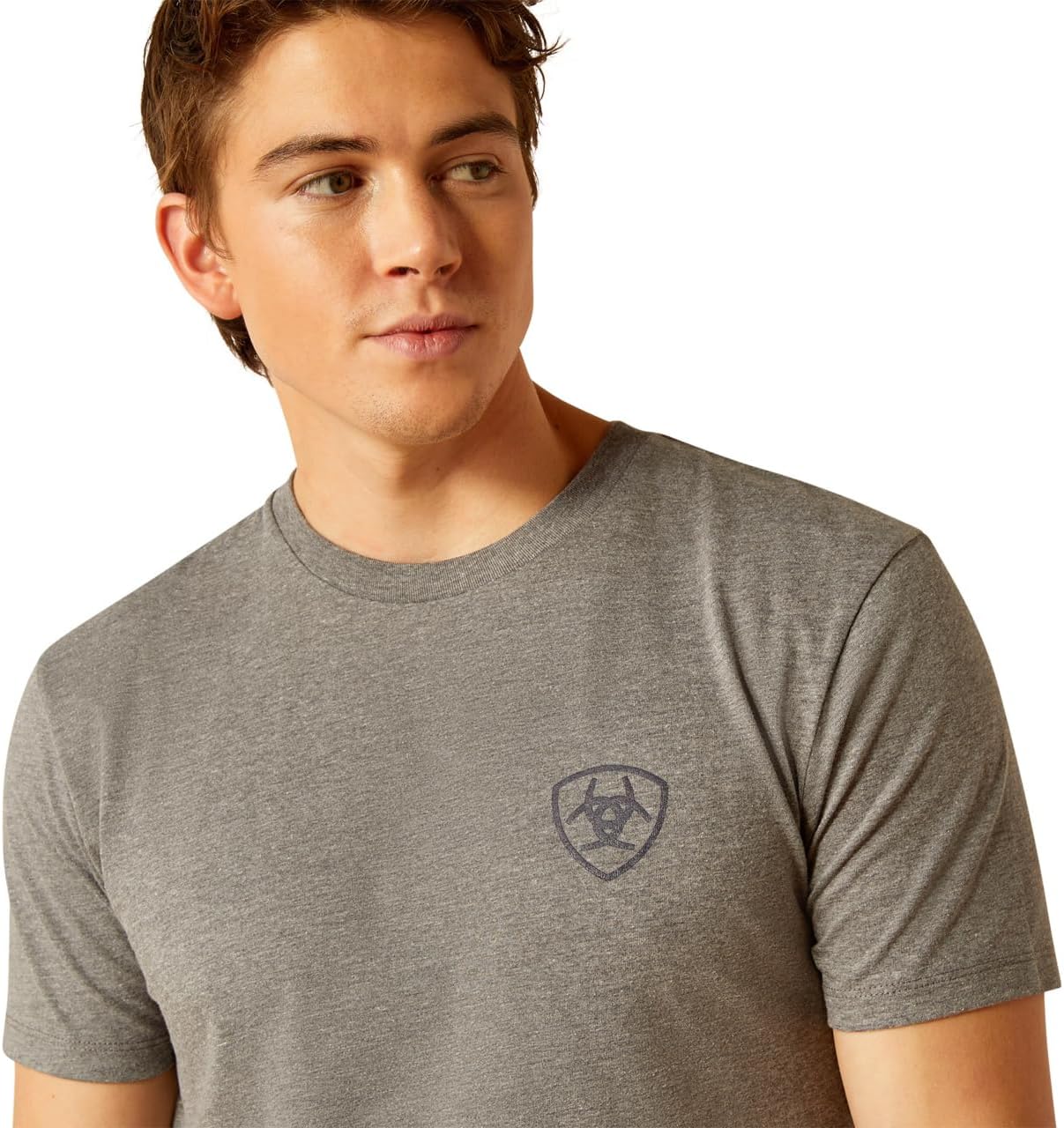 ARIAT Men's Southwestern Longhorn T-Shirt, Graphite Heather, X-Large - Image 4