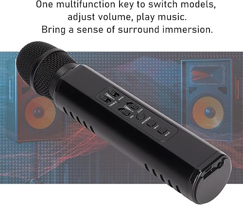 Miniatura 3 de Heayzoki Micrófono Bluetooth para karaoke, micrófono de mano K6, micrófono portátil con cancelación de ruido, máquina de altavoz para adultos y