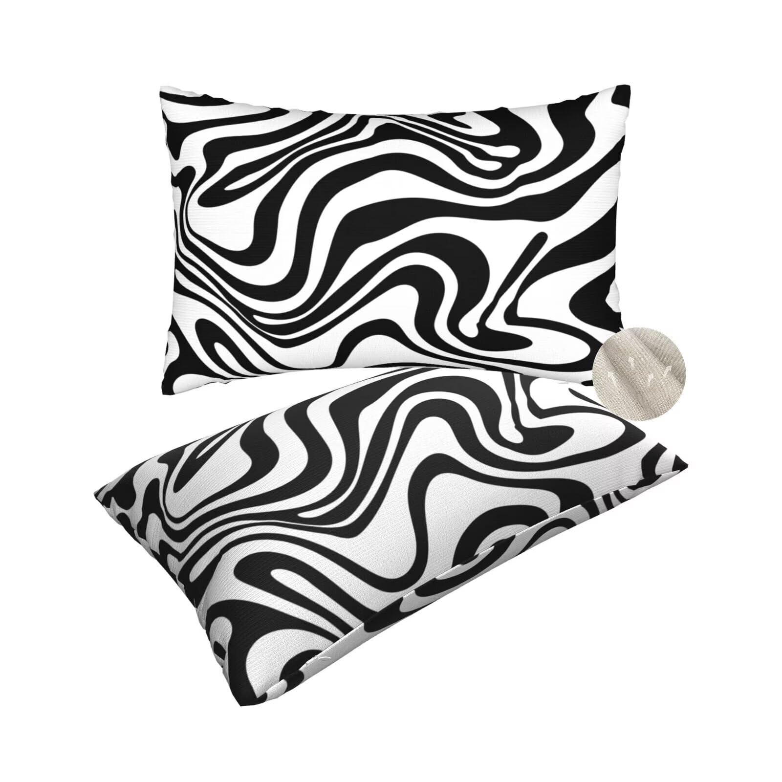 Housse de coussin de qualité supérieure moderne 50x80 cm