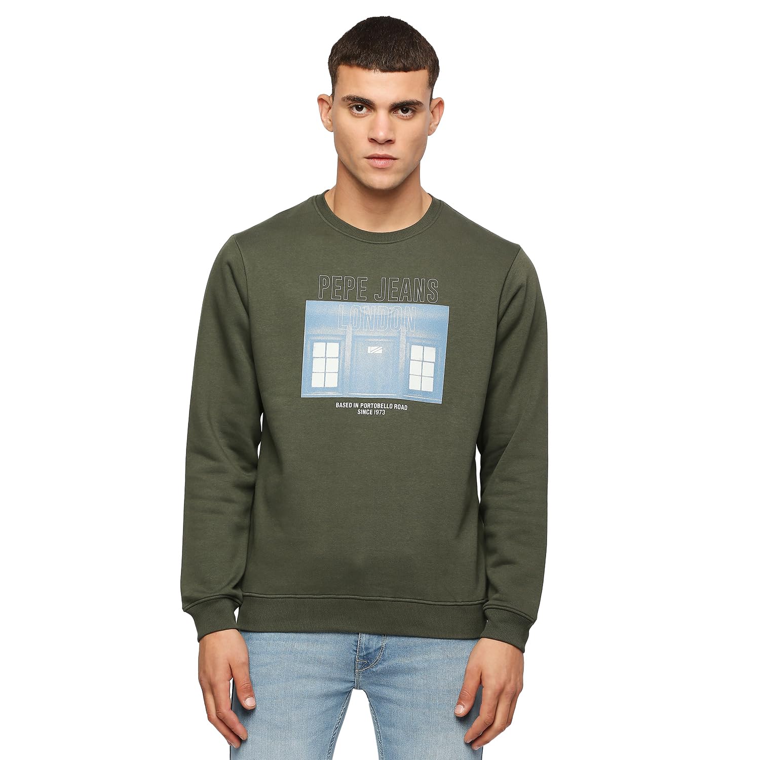 Men Cotton Crew Neck Sweatshirt