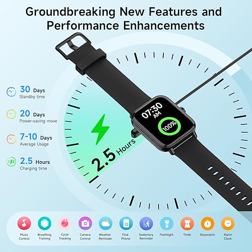 Miniatura 7 de Relojes inteligentes para hombres y mujeres, Alexa integrado, reloj inteligente de 1.8 pulgadas con frecuencia cardíaca, SpO2sueñoestrés, rastreador