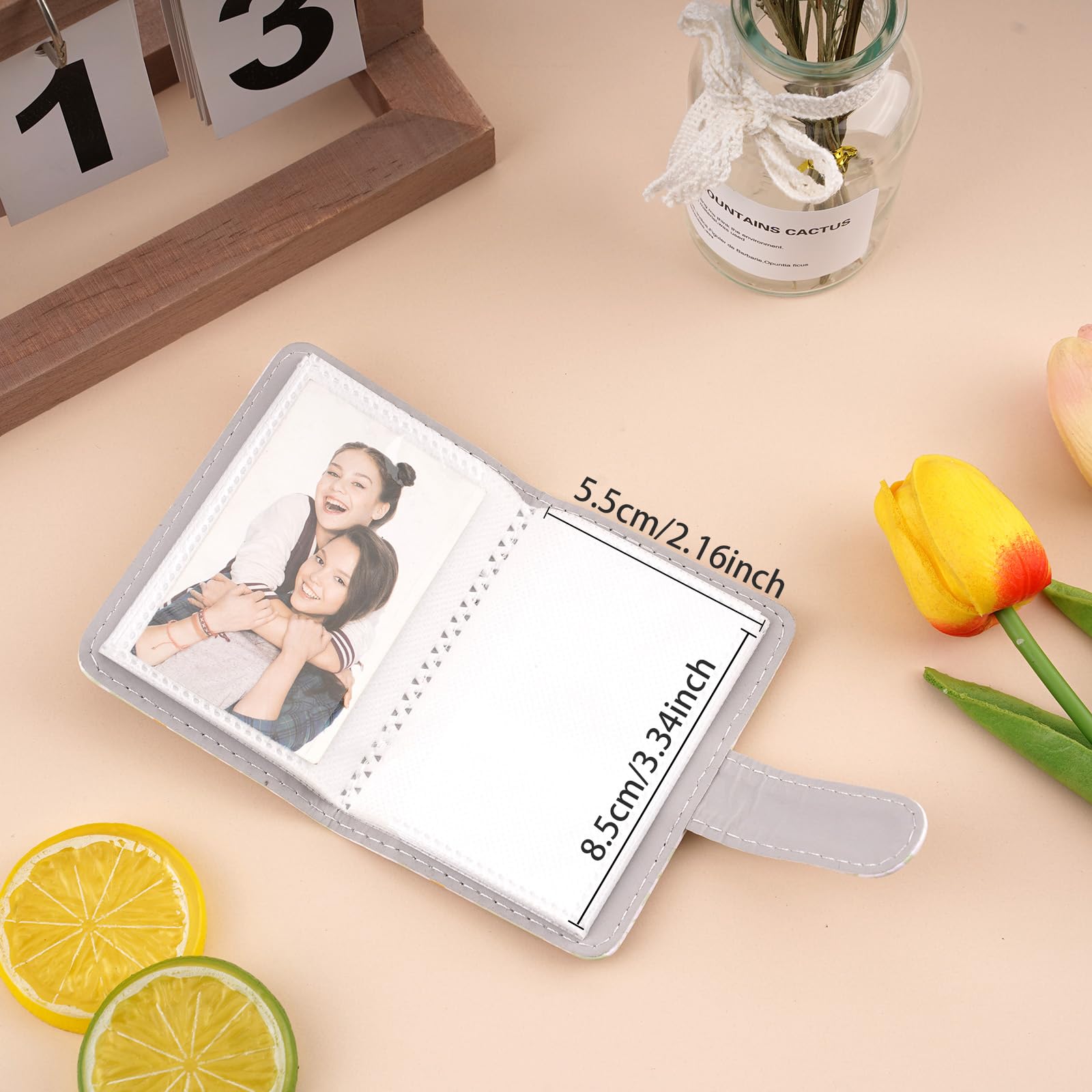 Mini album fotografico compatibile con Fujifilm Instax Mini Film, 2 x 3 foto, Kpop Photos Card Holder, Wallet Album Book for Mini 12 11 40 7+ EVO 90 (28 tasche