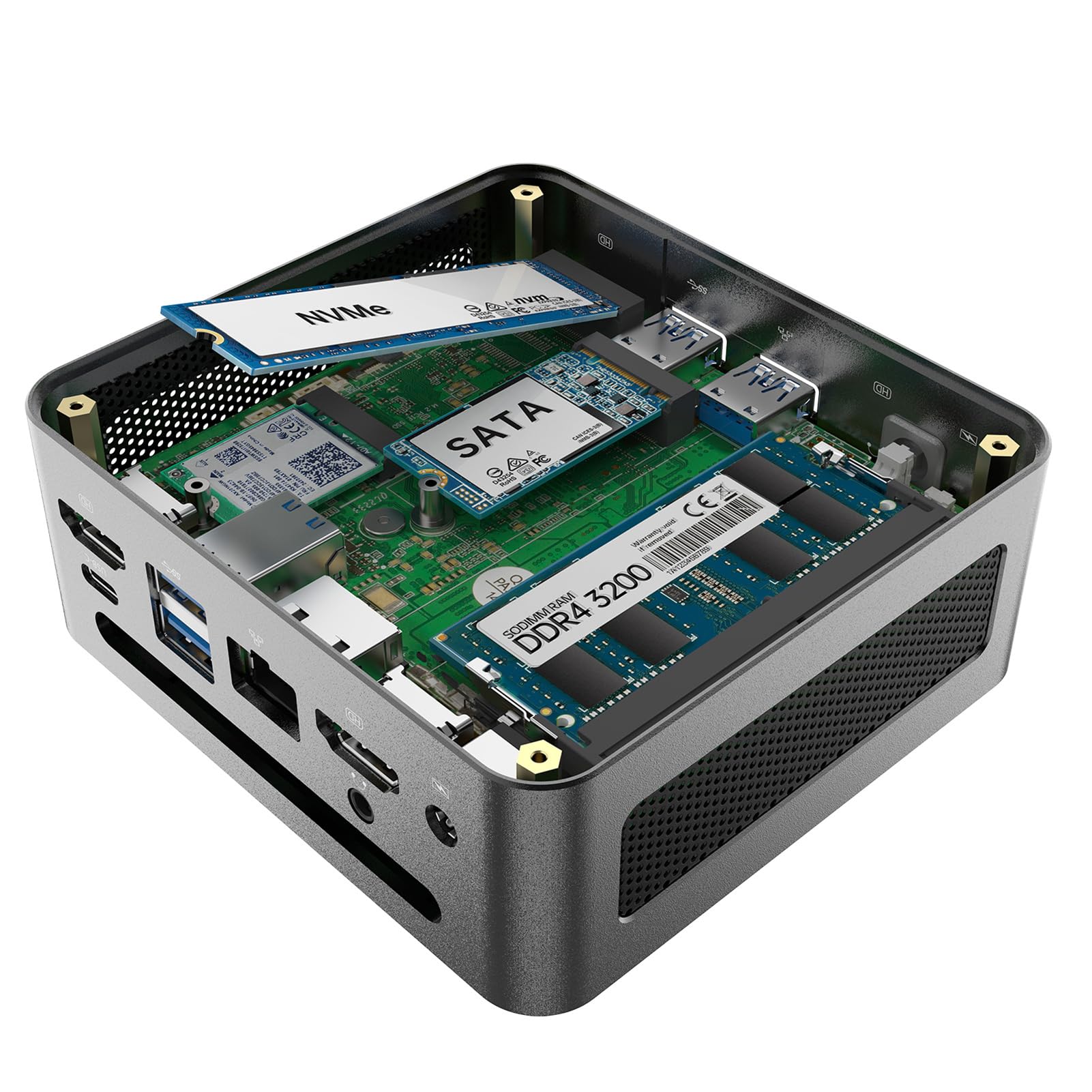 Mini PC Windows 11, 12th Gen Intel i7-1260P Mini Desktop Computer