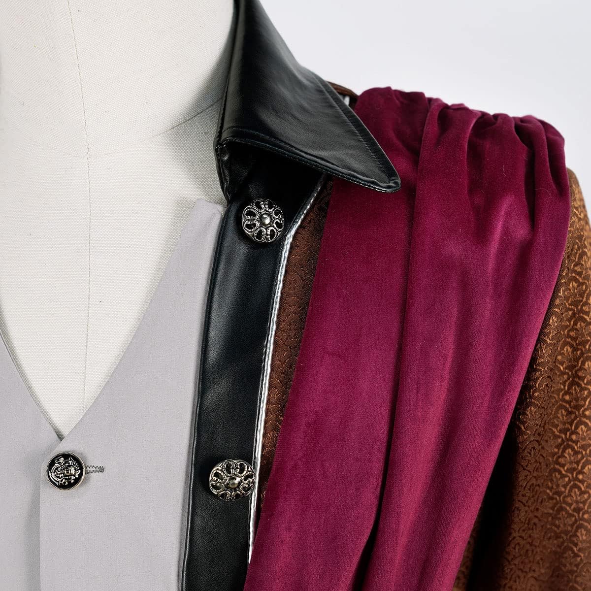 Men's Medieval Steampunk Jacket Victorian Literature Retro Gothic Tuxedo Halloween Costume - Image 4