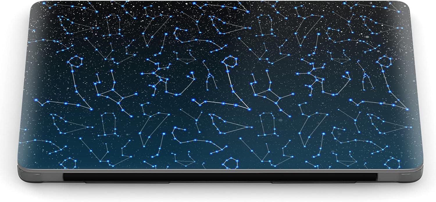 Mertak Hard Case Compatible with MacBook Pro 16 14 Air 15 13 inch M3 M2 M1 Mac 2024 2023 2022 2018 Laptop Clear Pattern Night Sky Protective Blue Print Touch Bar Constellations Plastic Astronomy