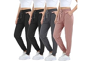 Women's 4 Pcs Lightweight Sweatpants for Running Yoga Workout