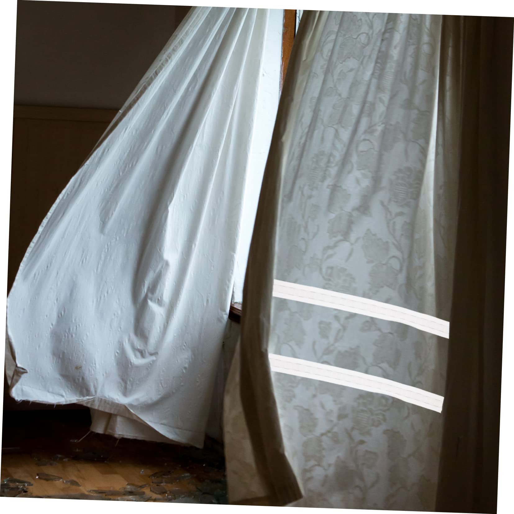 PRETYZOOM Curtains Header Tape Rod Loop Tape for Curtains Strong Polyester Material White 3cm Home Decor Accessory