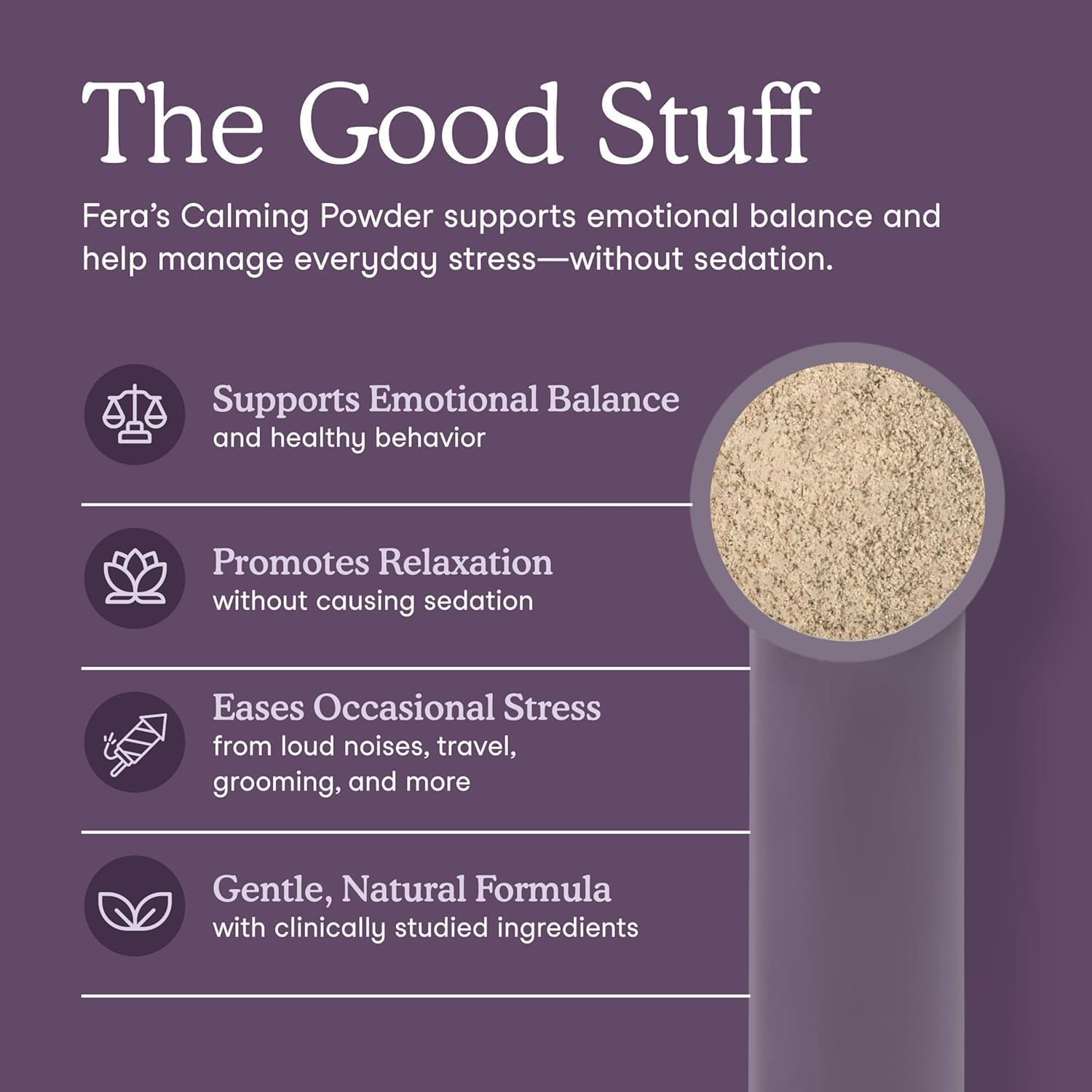 Fera Pets Calming Supplement for Dogs & Cats with Probiotics, L-Theanine, and Ashwagandha - Supports Anxiety Relief - Promotes Relaxation - 60 Scoops