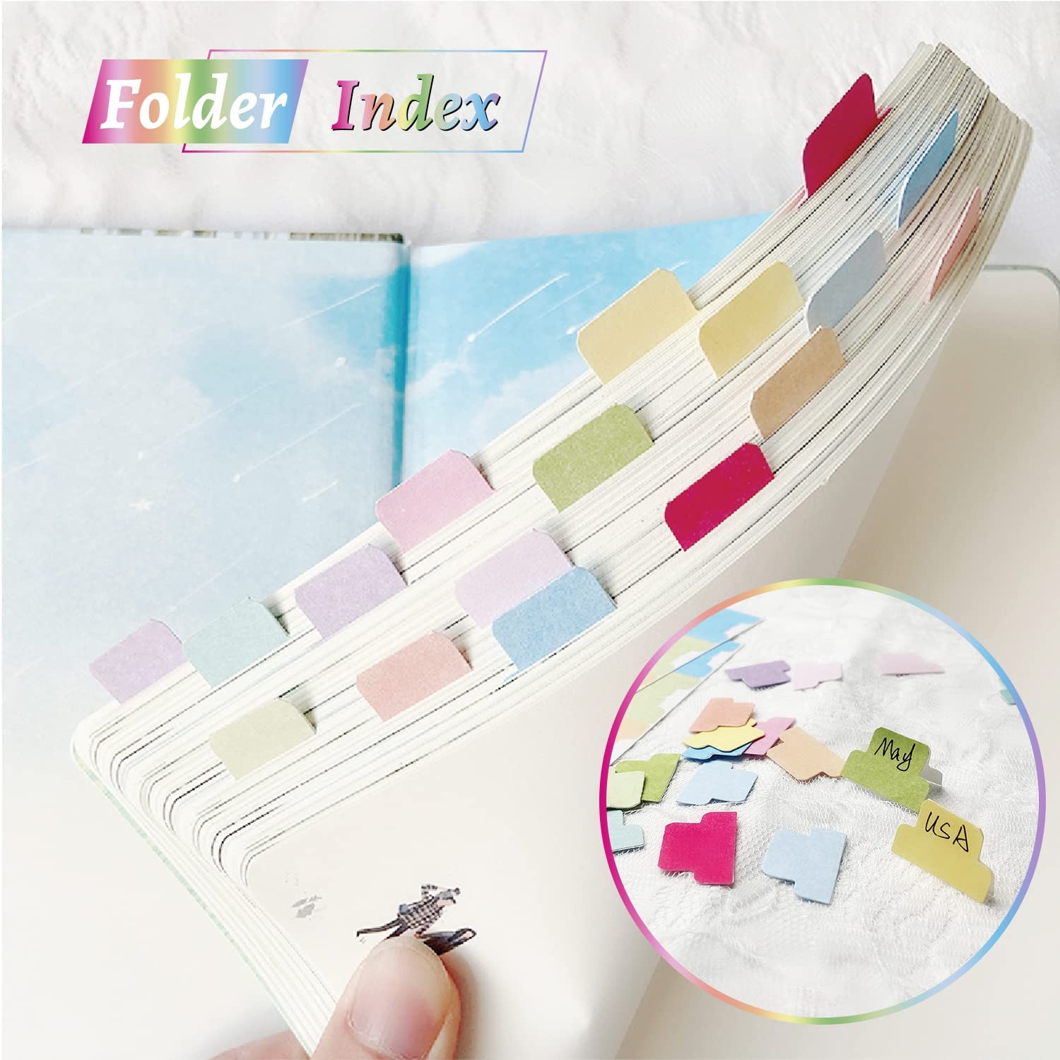 120 Pcs Colorful Sticky Index Tabs - Writable Page Markers For Books, Planners & Notes (24 Colors) 6 thumbnail image