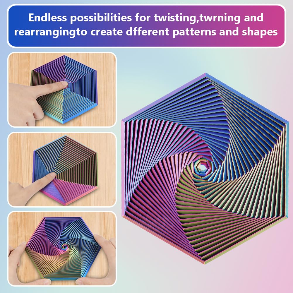 Ainiv Fractal Fidget Hexagon Toy, 3D Printing Hexagon Spiral Fidget Toys - Image 3