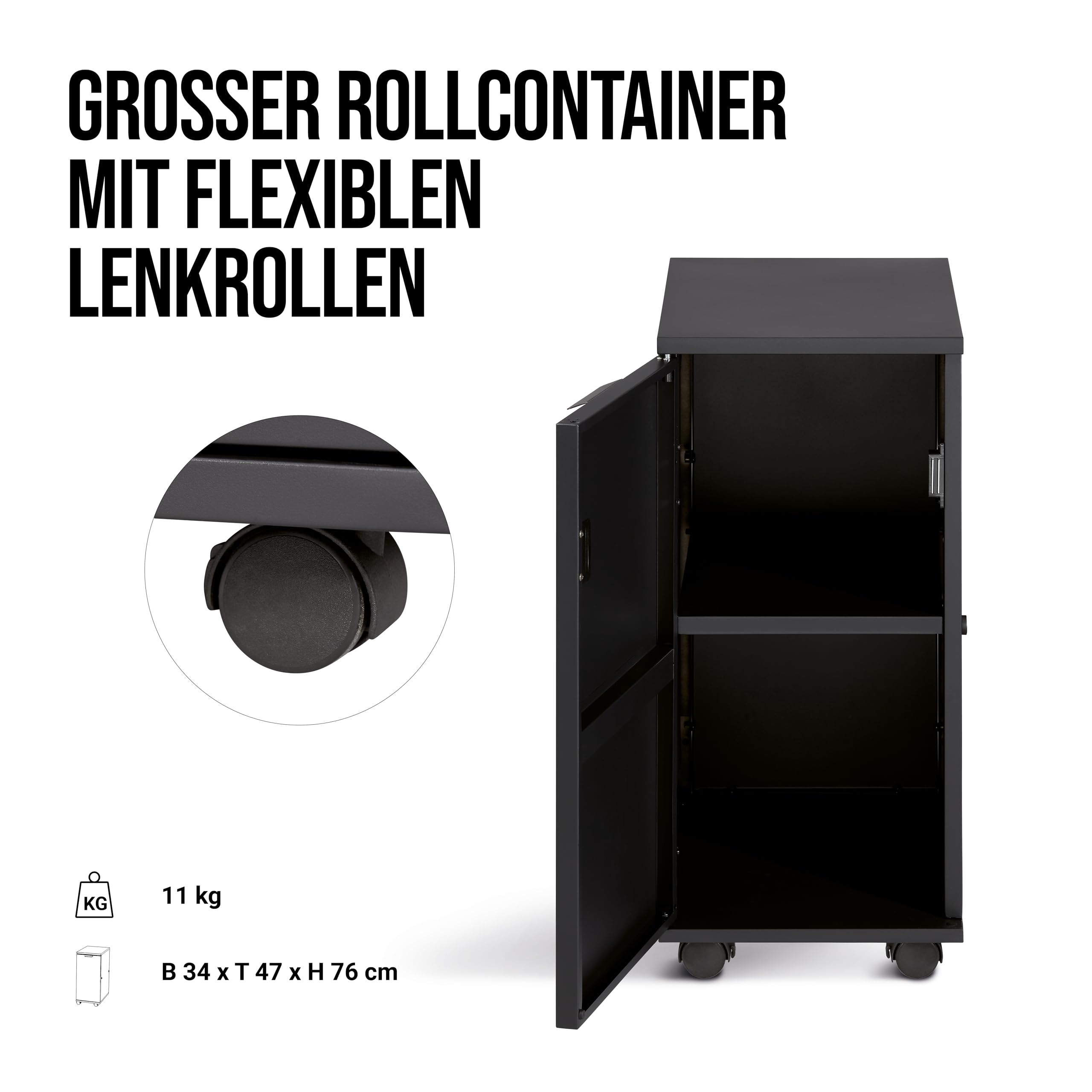 Enders modularer Trolley für Enders Gasgrill MONROE PRO COLORADO Serie B34xT47xH76cm schwarz
