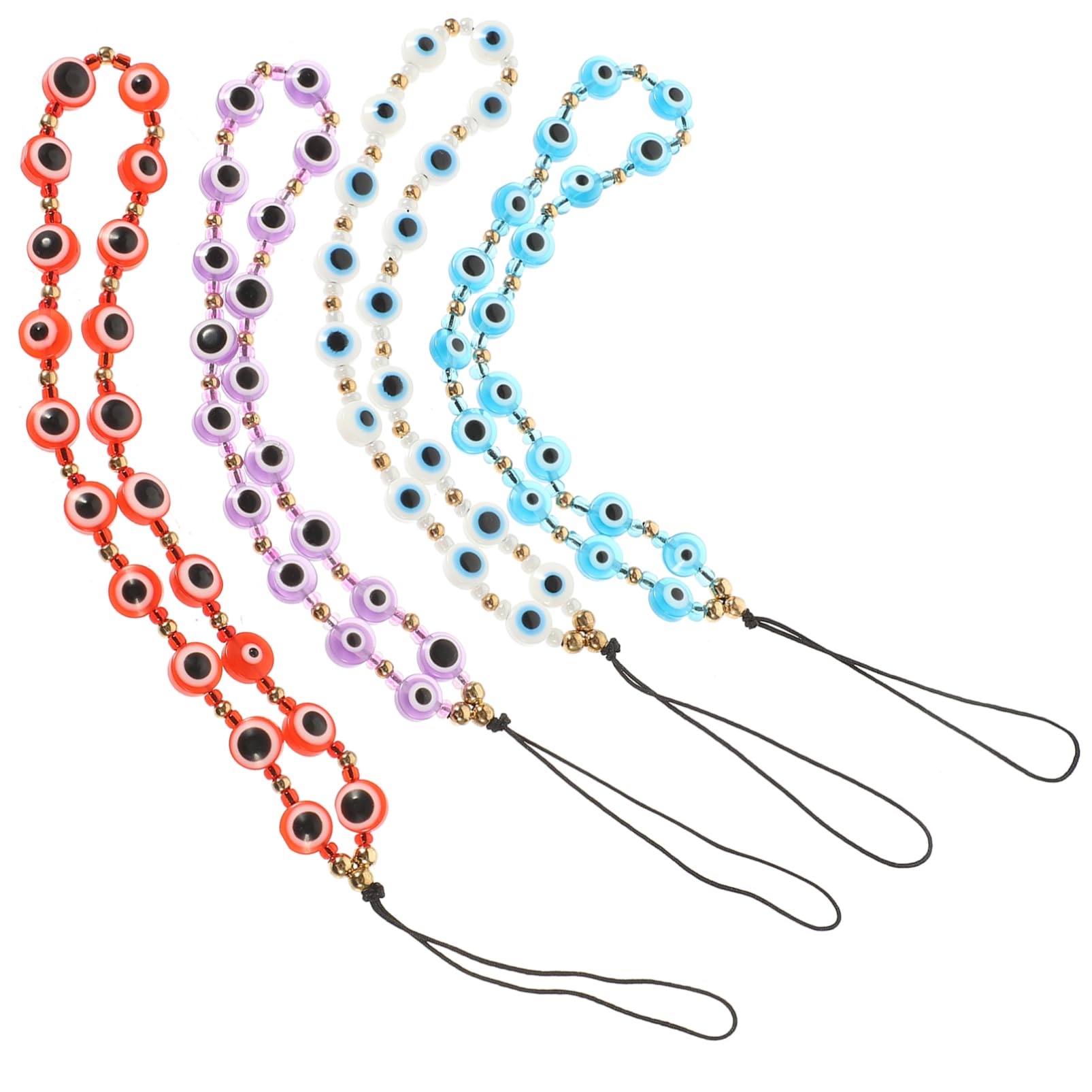 Housoutil Teufelsauge Perlen Handy Lanyard Handykette Camcorder Handy-aufhängeband Griff Gießen Telefonketten Makramee Ring Tablette Schleife Handyanhänger Finger Harz