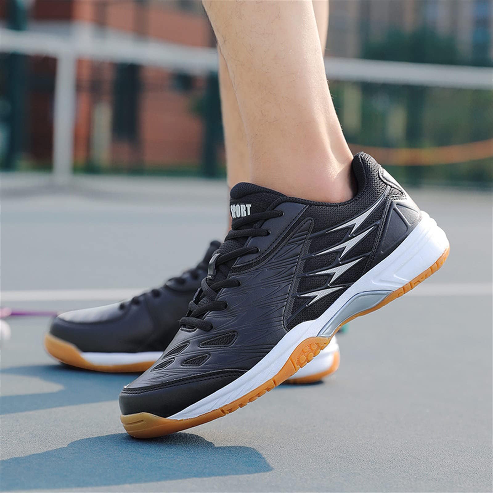 Chaussures de volleyball pour homme et femme - Résistantes à l'usure - Confortables - Tennis - Badminton - Antidérapantes - Pour squash