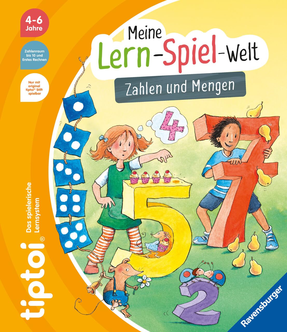 tiptoi® Meine Lern-Spiel-Welt Set - Buchstaben, Zahlen und Zeit lernen plus 1 exklusives Postkartenset