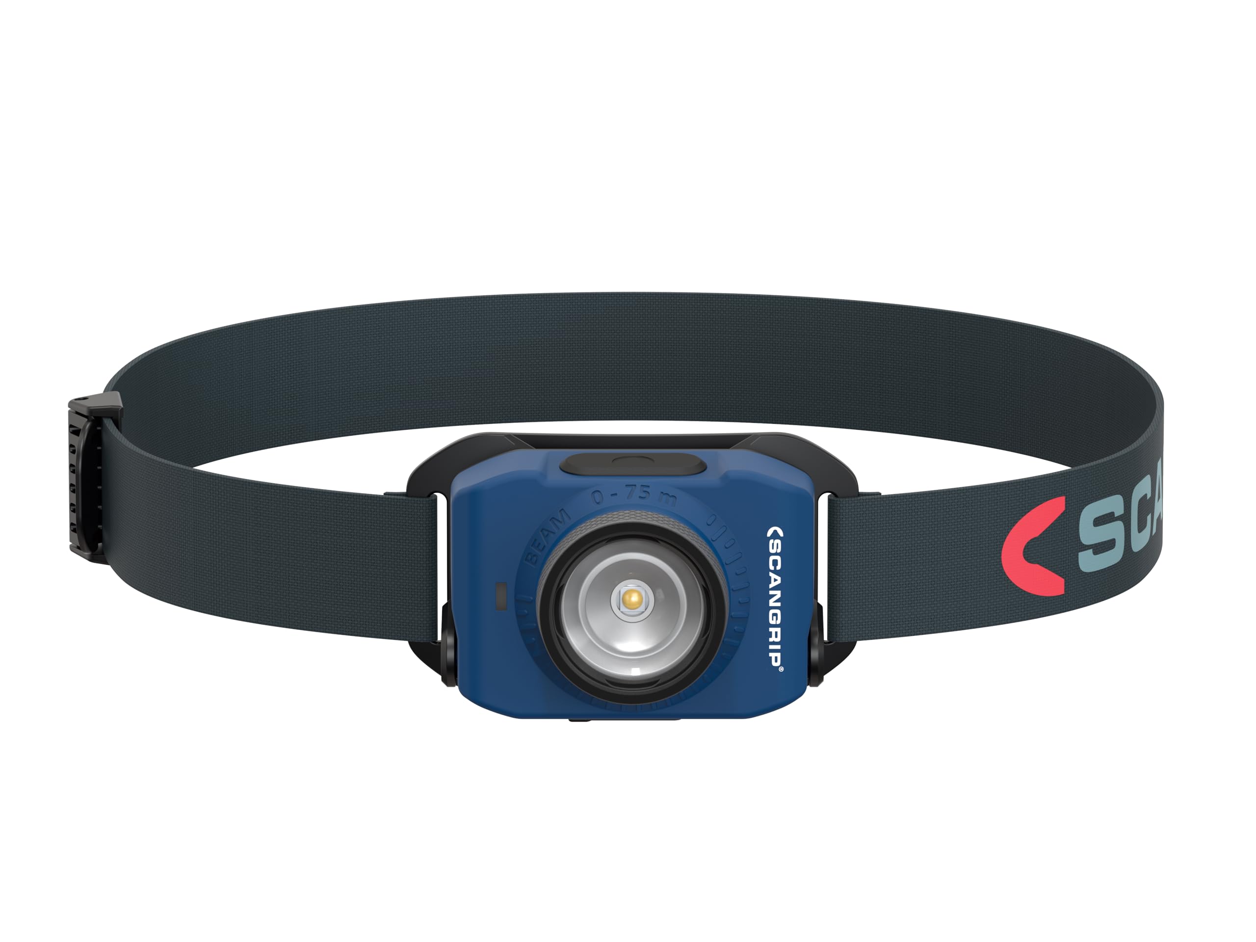 SCANGRIP, Zoom – Lampada Frontale LED Ricaricabile 220lm con Funzione Zoom, 3 Livelli di Lumen, Batteria Li‑ion e Protezione IP54