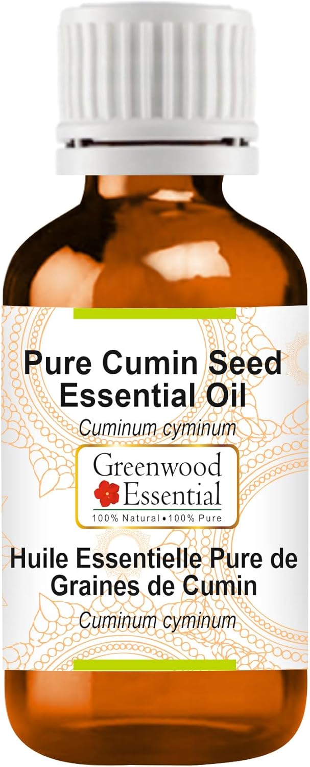 Greenwood Essential Pure Cumin Seed (Jeera) Essential Oil (Cuminum cyminum) Steam Distilled 100ml (3.38 oz)