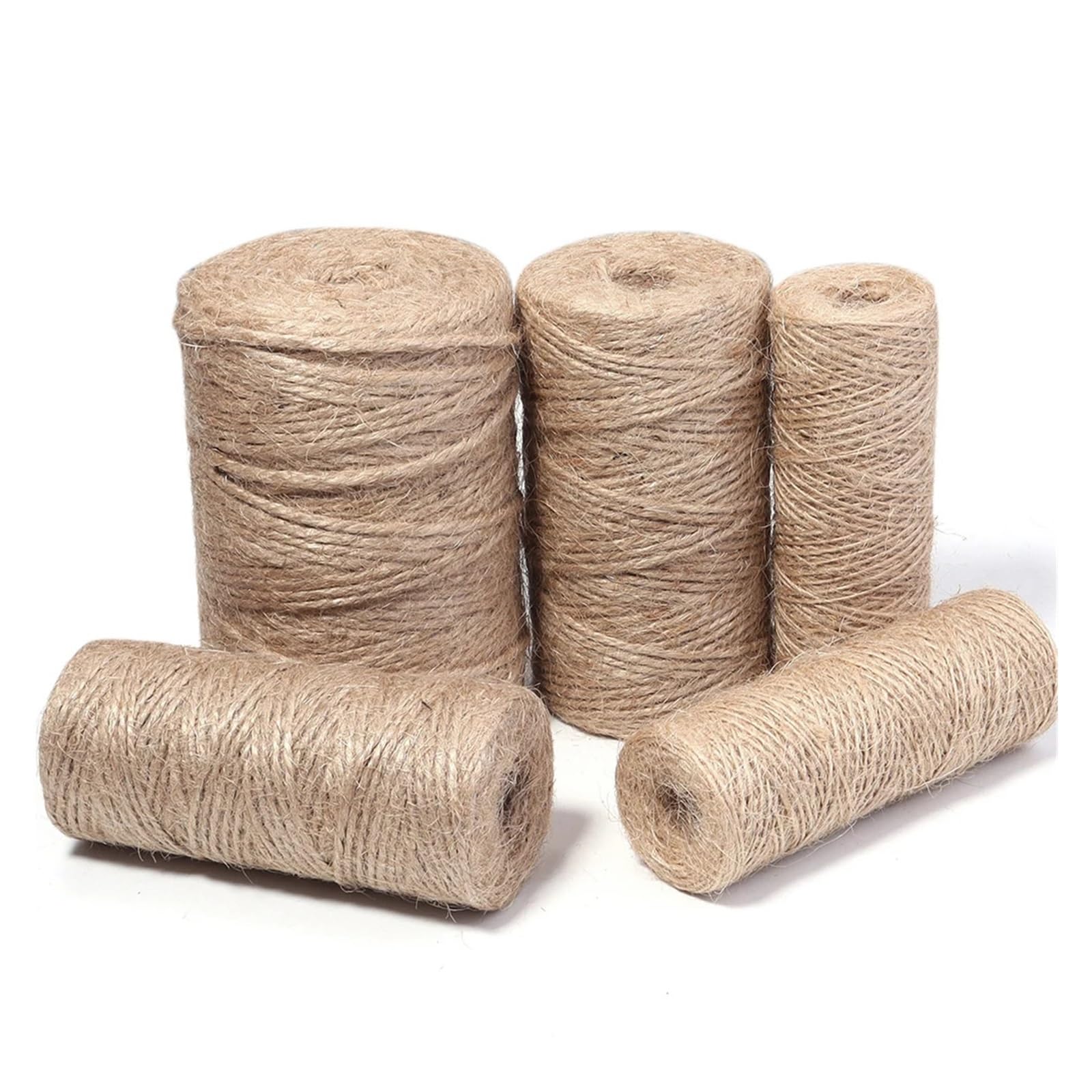 100 Meter natürliche Juteschnüre Schnurband Basteln Vintage Juteseil Schnurfaden DIY Geschenke Verpackung Party Hochzeit Heimdekoration