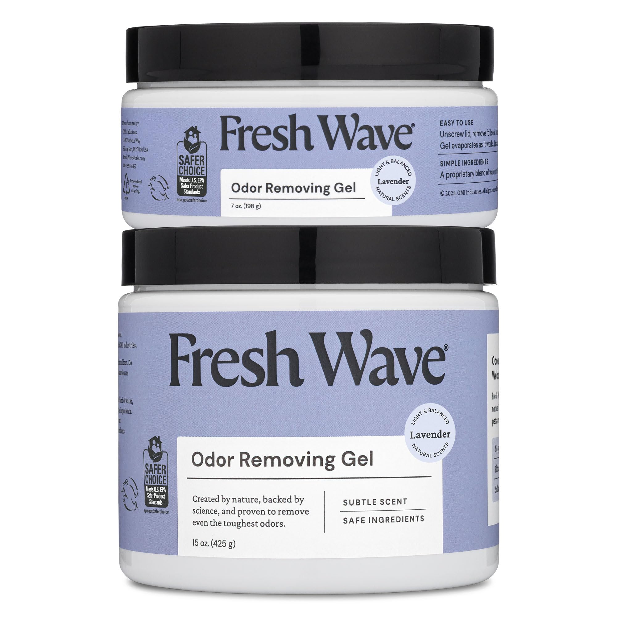 Fresh Wave Lavender Odor Eliminator Gel 2-Pack 15 oz &amp; 7 oz Air Freshener