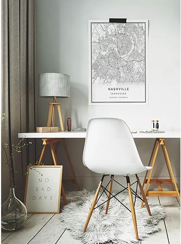 Miniatura 5 de Squareious Póster de mapa de Nashville, arte moderno de pared en blanco y negro, decoración escandinava para el hogar, impresiones de la ciudad de