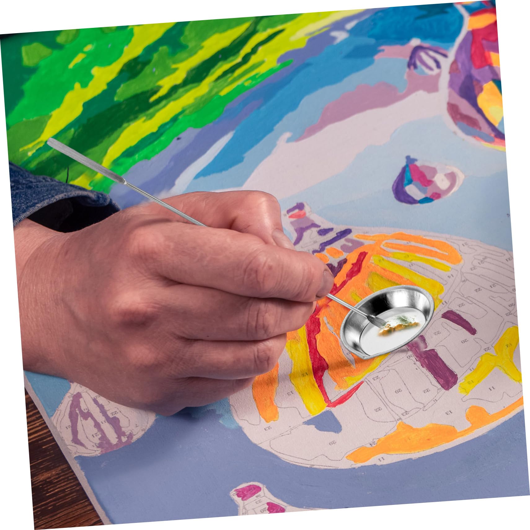 HAPINARY 1 Set Paint Tray Mixer Painting Mixing Tray Airbrush Paint Mixing Stirrers Model Paint Tray Paint Mixing Tray Model Paint Dropper Model Supply Model Paint Stirrers Painting Dropper