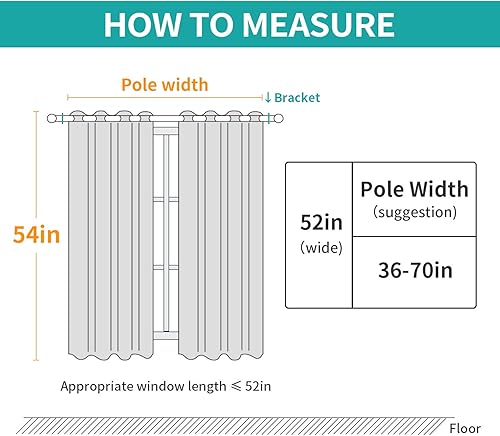 Miniatura 7 de BUHUA - Cortinas opacas con estampado floral de vid para dormitorio, sala