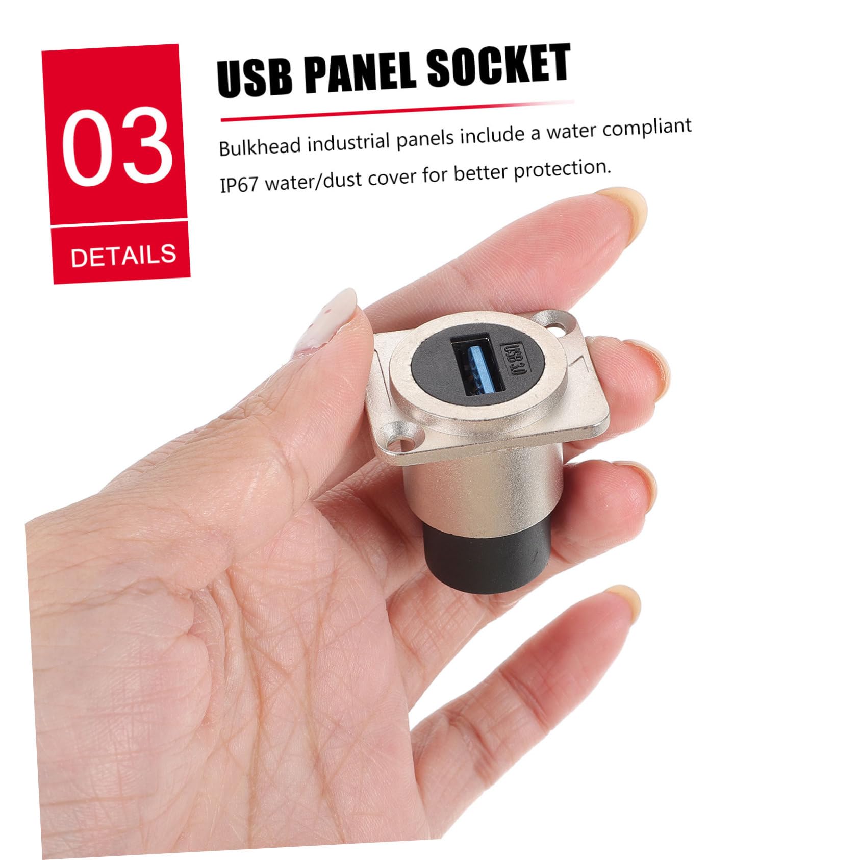 PartyKindom 10stücke USB Panel Mount Coupler Hochgeschwindigkeits-datenübertragung Durchgangsadapter Für Gehäusemontage Mit Schutzdeckel Für Externe USB-anschlüsse