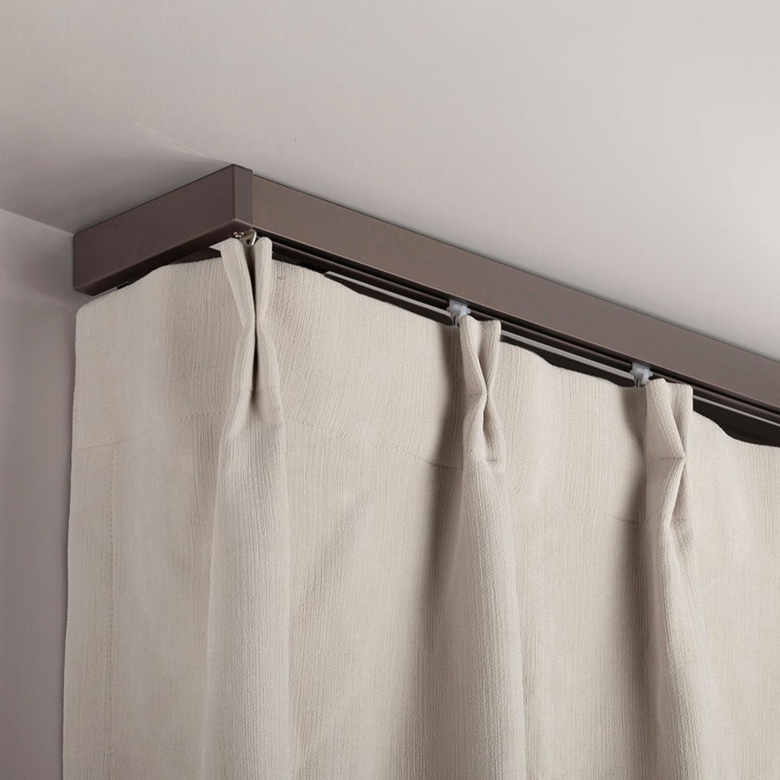 Binario Tenda Binario Per Tende In Alluminio A Doppio Binario, Divisorio Per La Privacy Di Balconi/hotel/uffici, Asta Per Tende Da Soffitto O Da Parete, Binari Scorrevoli Per Porte E Finestre Interne(