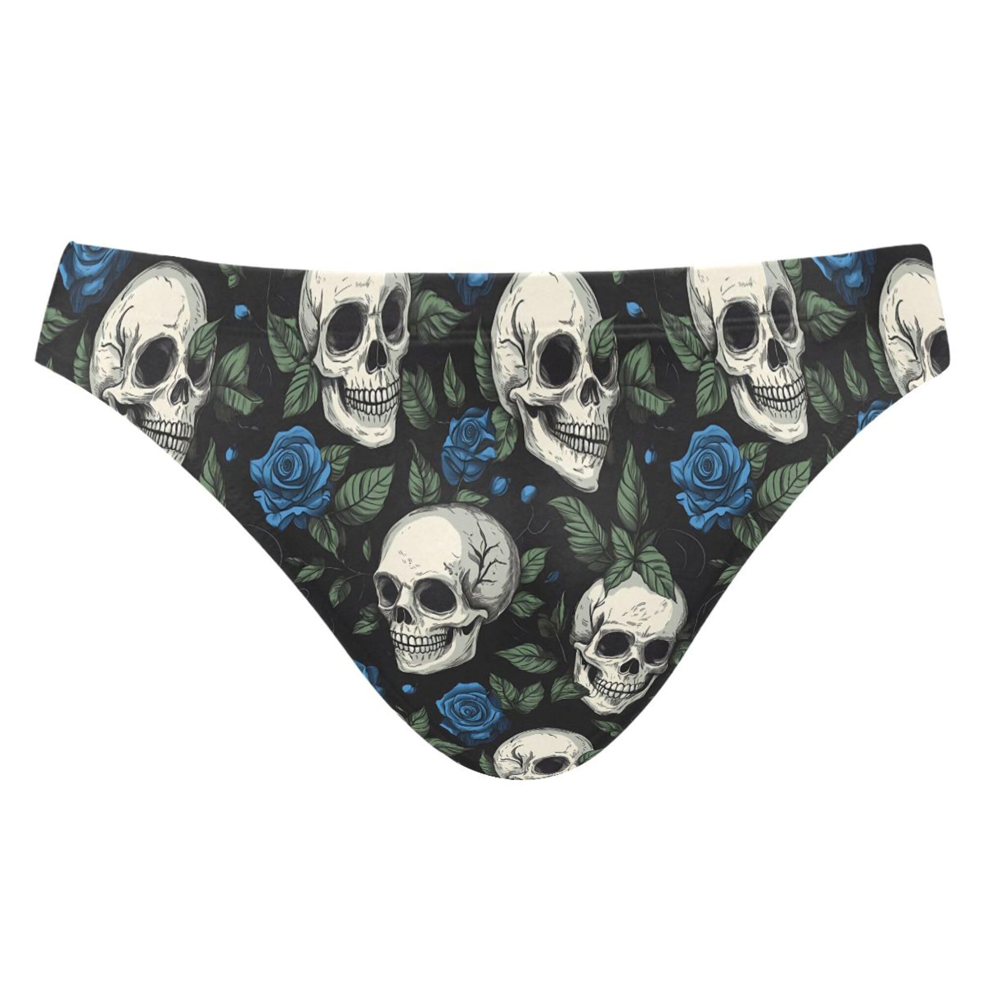 S Husky Skull Flower Swim Briefs for Men Bikini Swimwear Boys Short XXL B0404462