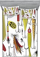 Vista 116 de Lunarable Grey Fitted Sheet & Pillow Sham Set, Pattern with Random Footprints Paw Traces Pet Legs Friendly Cats and Dogs, Decorative Printed 3 Piece