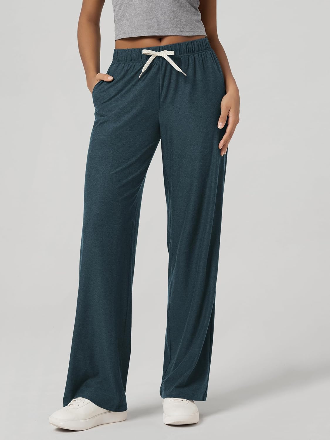 ODODOS Women's Straight Leg Pants Ultra Soft odSTRATUM Tech Relaxed Casual Pajama Lounge Pants with Pockets-29/31 Inseam - Image 3