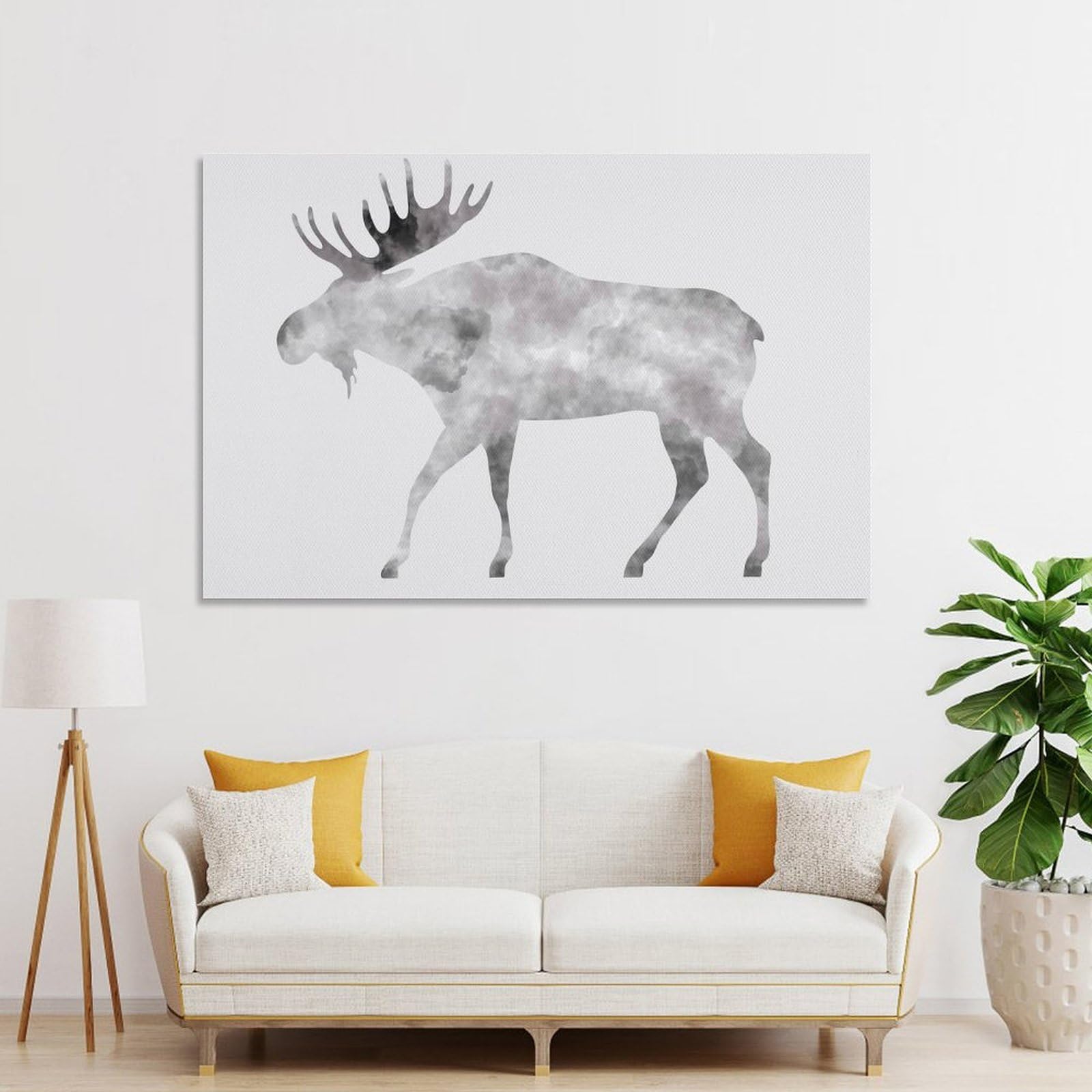 Junmoney The Moose Room Decor Wall Art, 20x30inch(50x75cm), for Gallery Wall Decor And Room Displays, Decorative Artwork with Flexible Styling