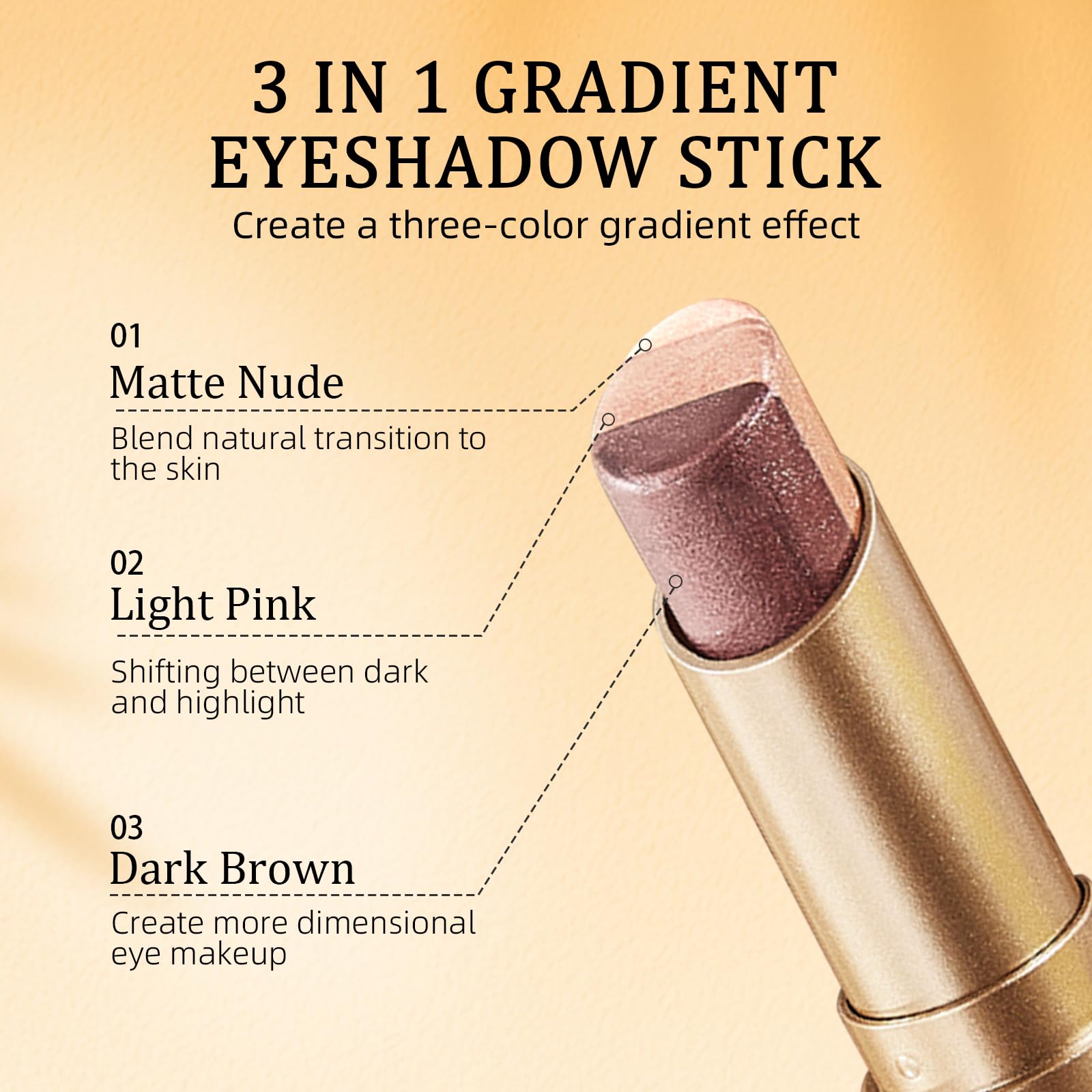 Multi Color Eyeshadow Sticks - Shimmer Gradient Eyeshadow -3 Multi Color Eyeshadow Sticks - Shimmer Gradient Eyeshadow -3