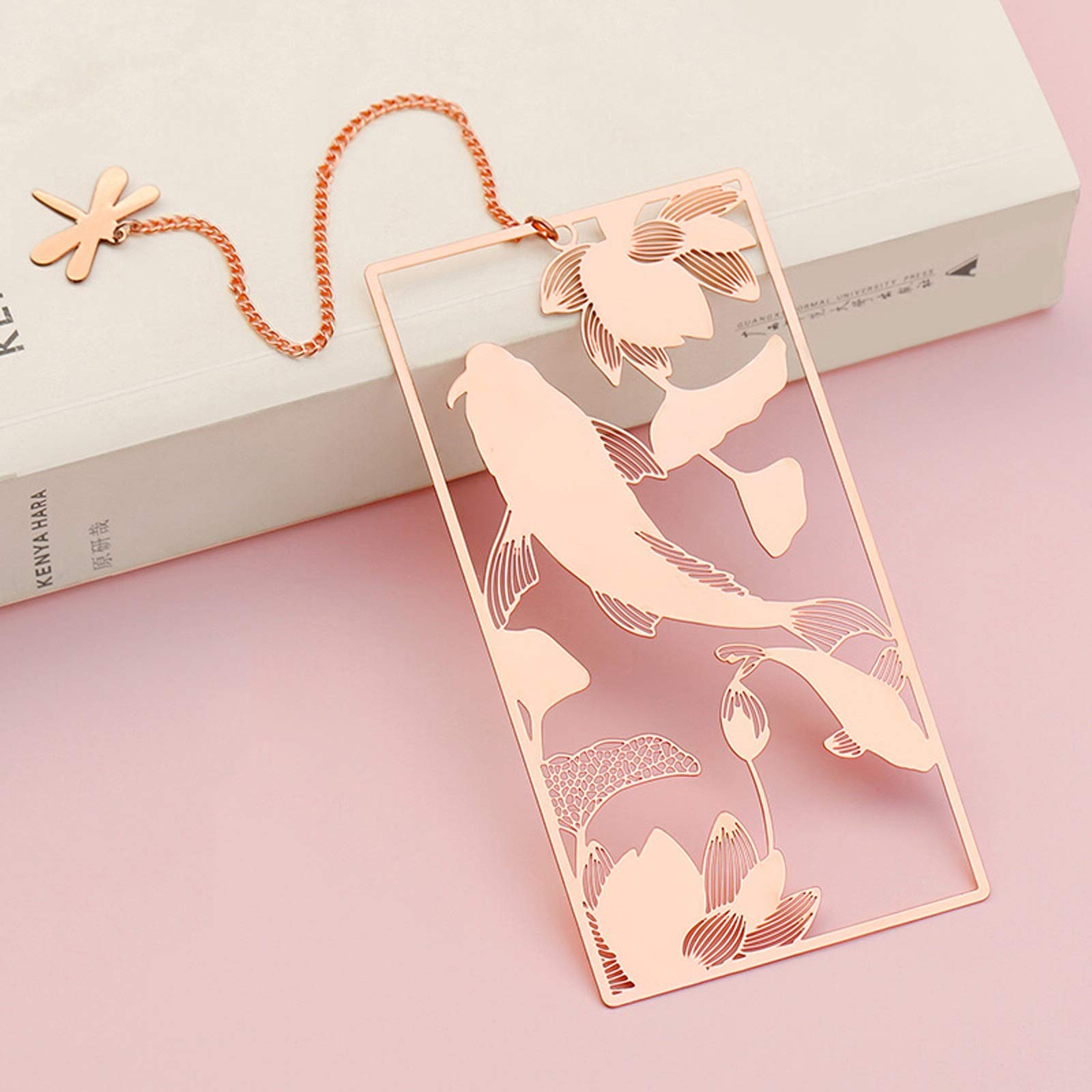 caihuashopping Lesezeichen Metall-Lesezeichen Exquisite Handwerker Klassische Elegante Lesezeichen mit Legierungsanhänger Leserinnen und Kinder Buch Markierungen