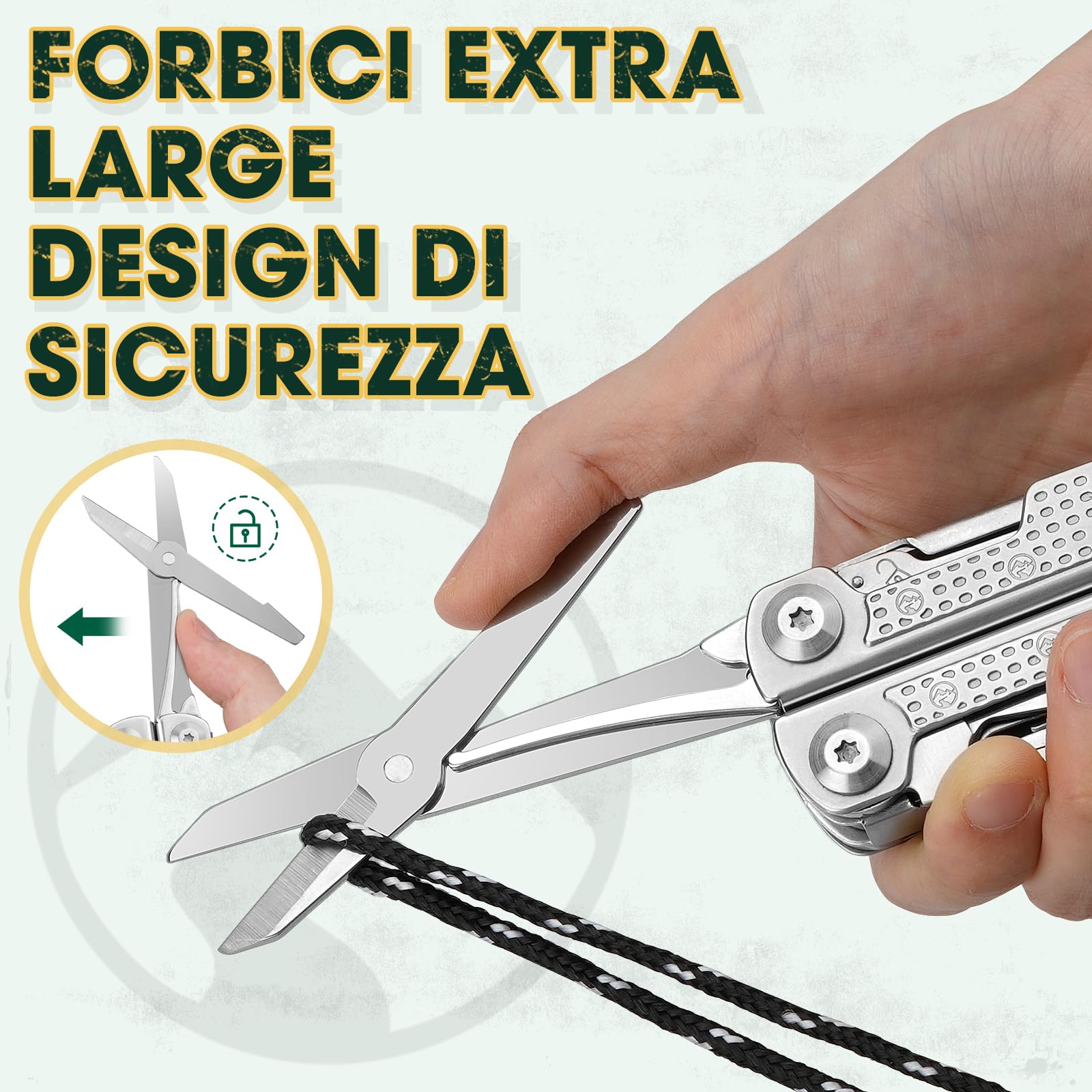 Multper Pinza Multiuso, Idee Regalo Uomo Compleanno, Multitool Gadget Utili con Coltello di Damasco, Forbici e Testa Cacciavite, Regalo Anniversario per Lui, Regali di Natale, Idee Regalo Uomo Natale