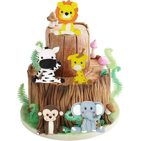 Dohia Jungle Safari Animal Cake Topper