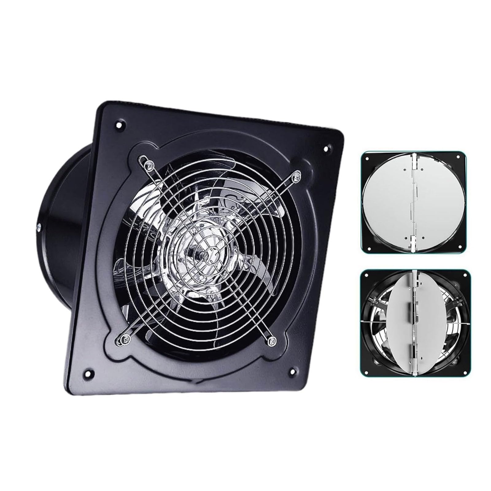 HYZHANHONG 120W Explosion Proof Fan Industrial Axial Air Blower Fan,Through Wall Extractor Exhaust Ventilation Fan for Kitchen, Shopping Mall And Office(4-12 Inch),Black,4 Inch