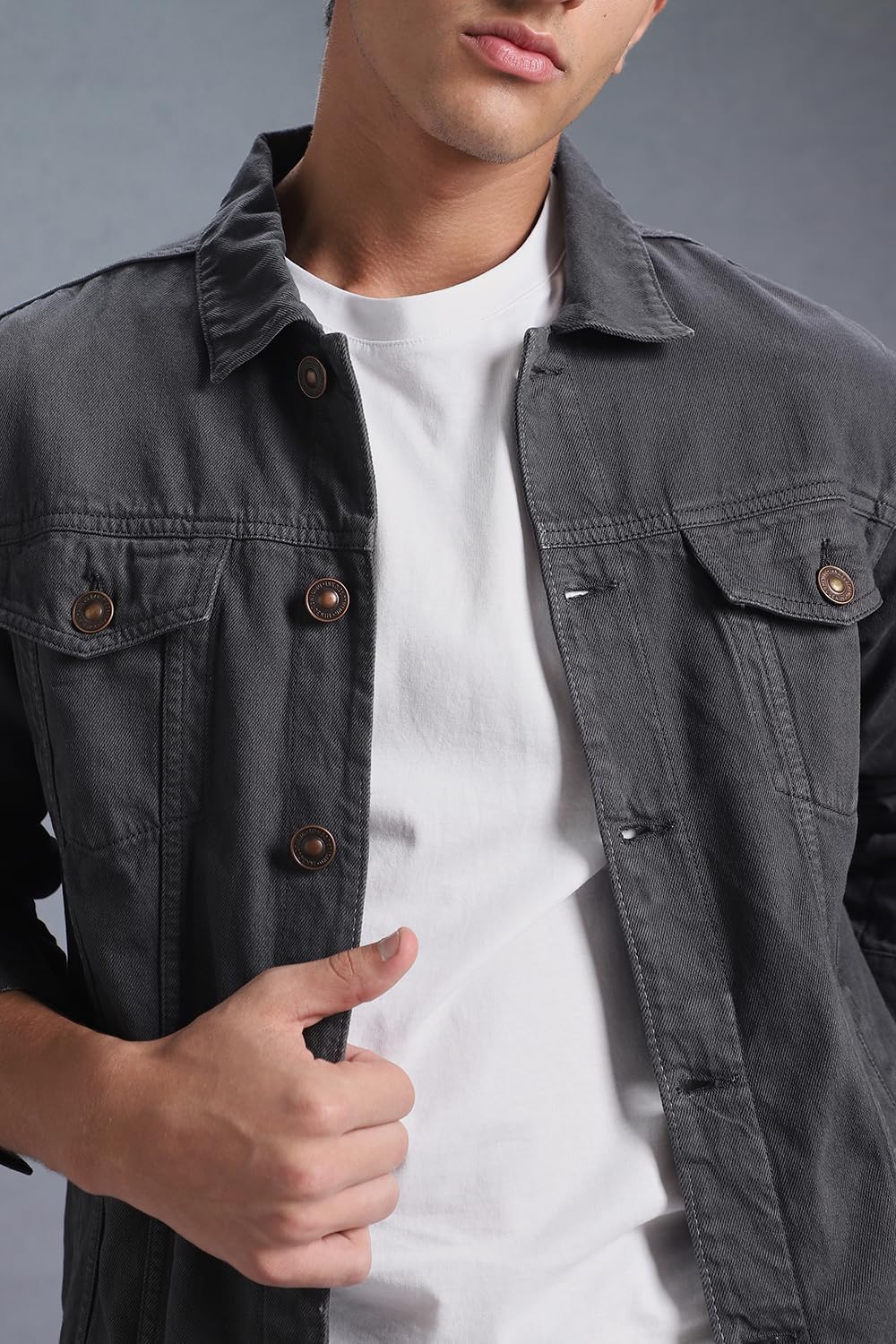 Men's Overdyed Trucker Denim Jacket Mens Jacket | 100% Cotton | Double Flap Pocket | Regular Fit | Long Sleeve Jacket