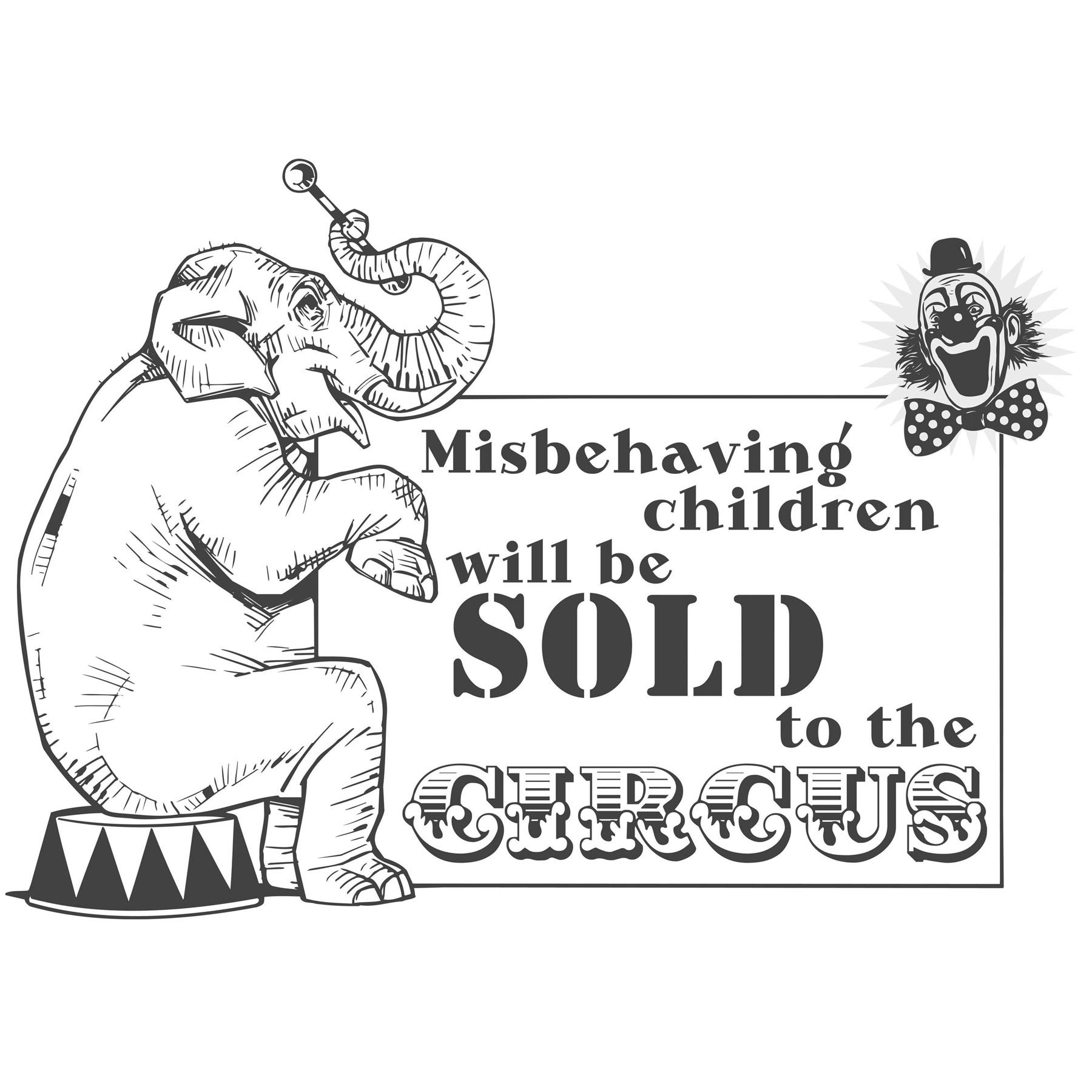 Wee Blue Coo Misbehaving Children Sold Circus Large Wall Art Poster Print Thick Paper 18X24 Inch