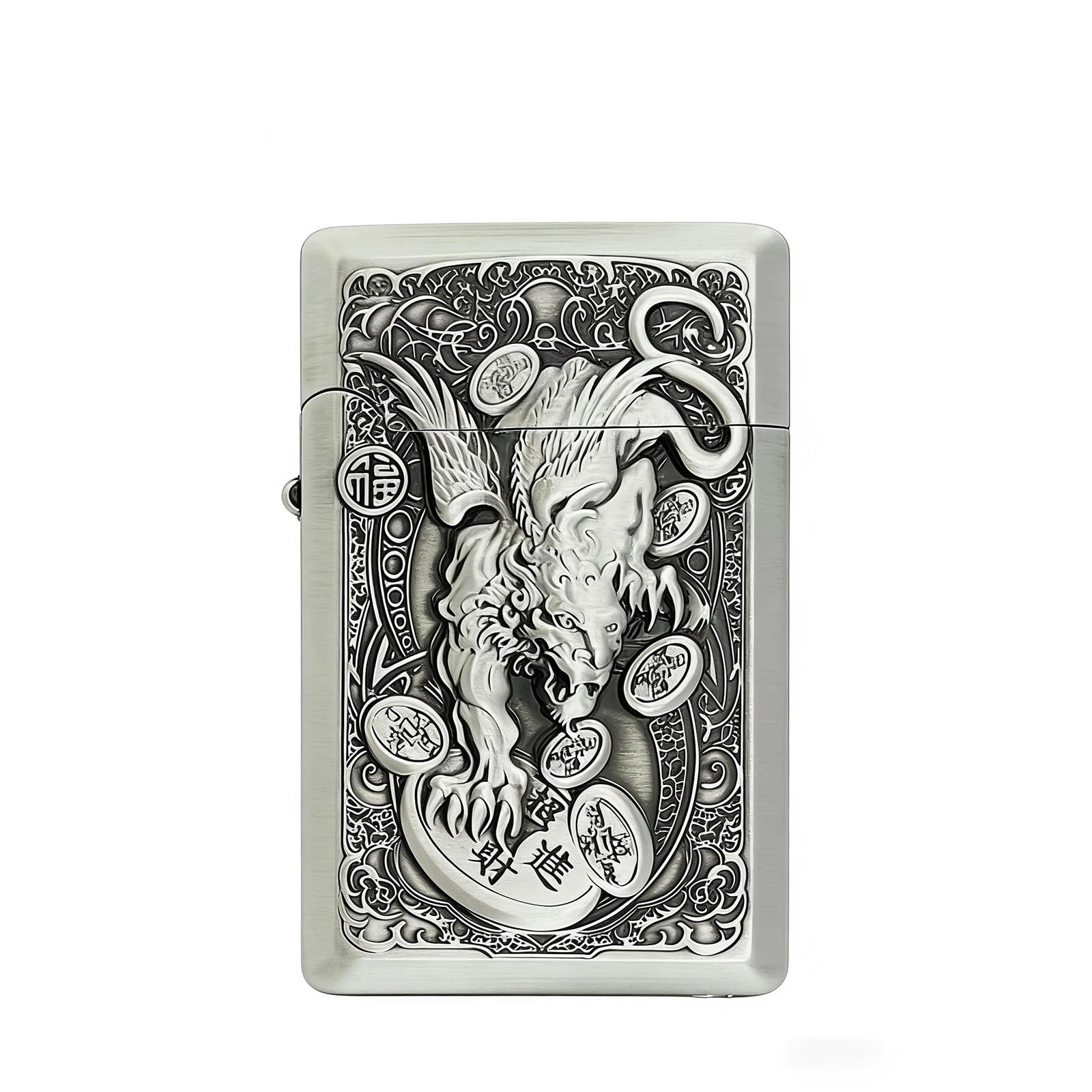 Cool Trench - Encendedor de queroseno de metal con llama suave, recargable, estilo vintage, para hombres, para papá o marido, diseño duradero y portátil