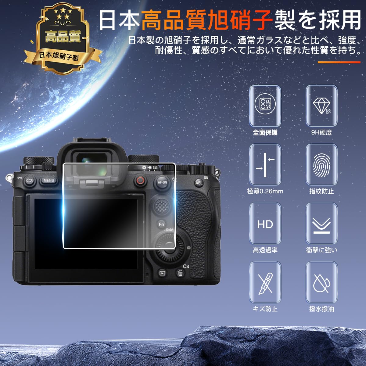 Amazon.co.jp: 対応 α1 II / α7RⅤ / α9Ⅲ / SONY 液晶保護フィルム 2