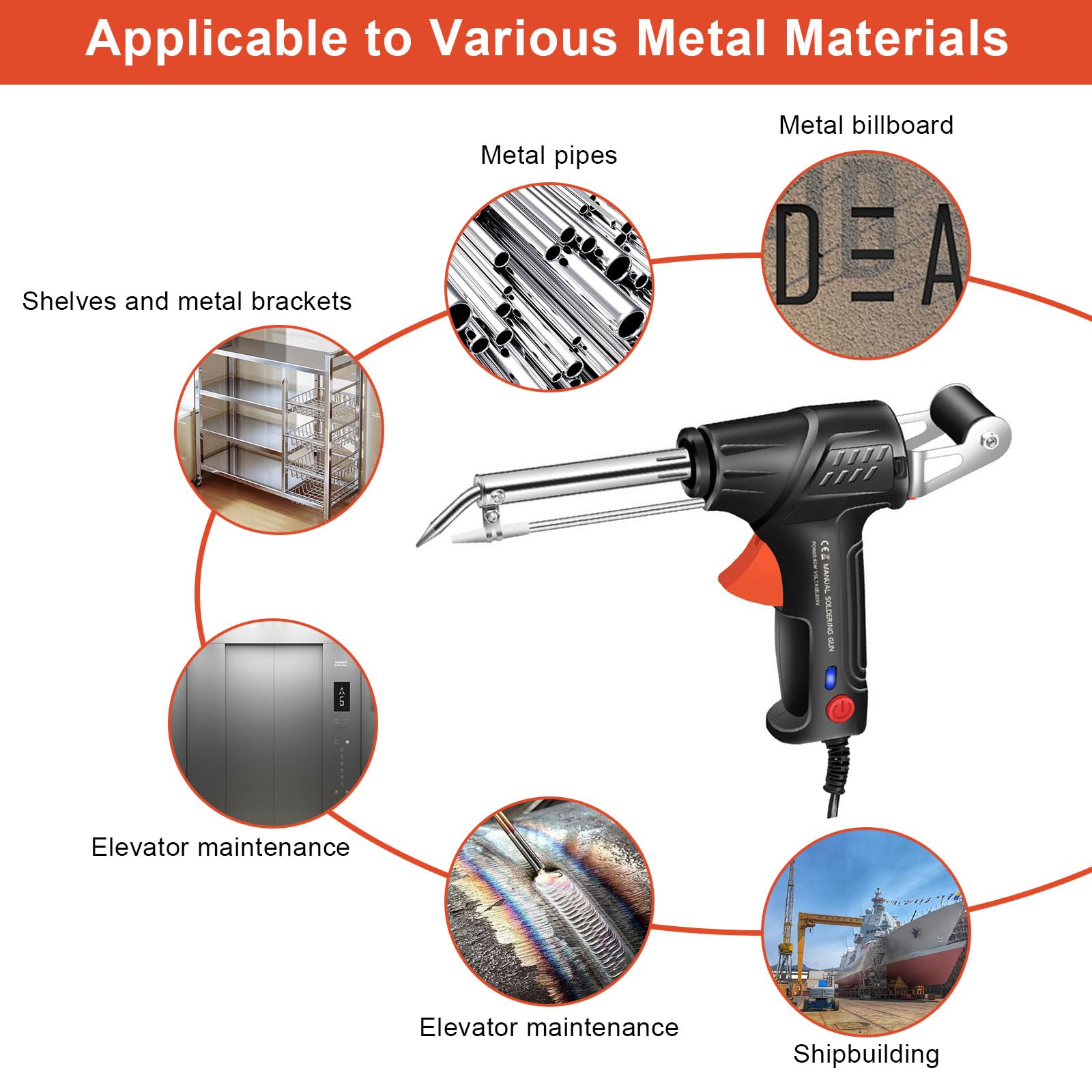 Industrielle Laserschweißwerkzeuge, Internally Heated Industrial Welding Tools, Laserschweißpistole, Handgehaltener Automatischer Kabelgebundener Lötkolben mit Interner und Externer Heizung