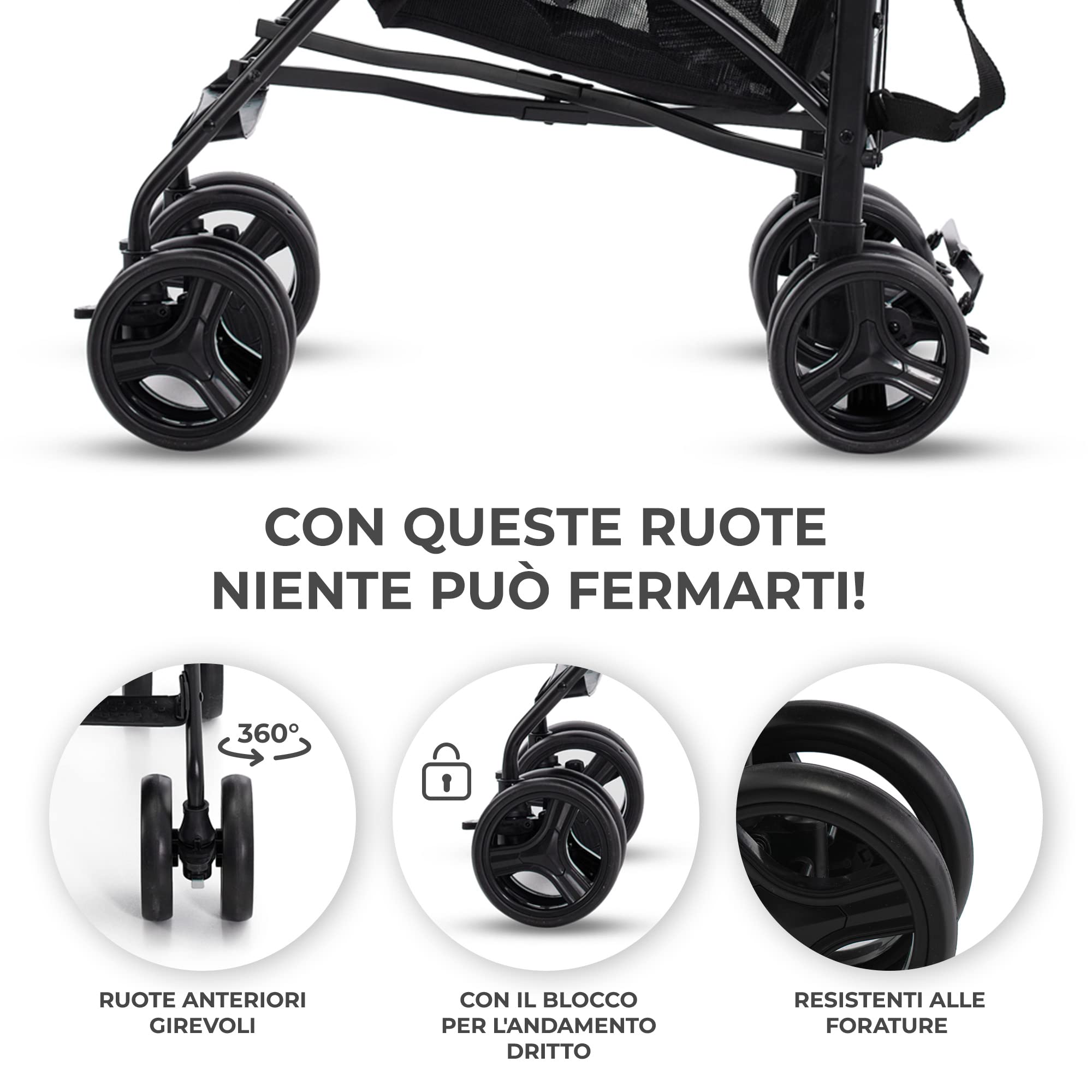 Kinderkraft TIK Passeggino Leggero, Solo 6,5 Kg, Passeggino a ombrello Passeggino Da Viaggio, Facile Da Piegare, Schienale Regolabile In Posizione Sdraiata, Copertura Antipioggia, Grigio