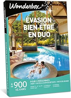 Wonderbox - Évasion Bien-être en Duo - Coffret Cadeau - Idée Cadeau Séjours